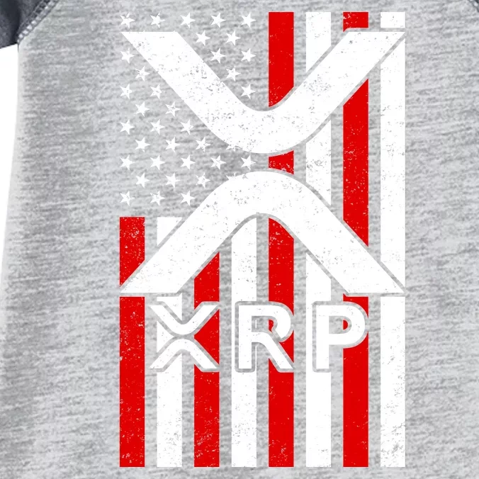 XRP Cryptocurrency USA American Flag Infant Baby Jersey Bodysuit