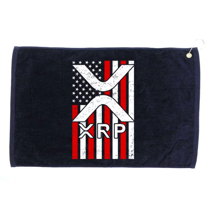 XRP Cryptocurrency USA American Flag Grommeted Golf Towel