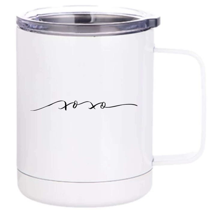 Xoxo Cute Valentines Day Gift Front & Back 12oz Stainless Steel Tumbler Cup