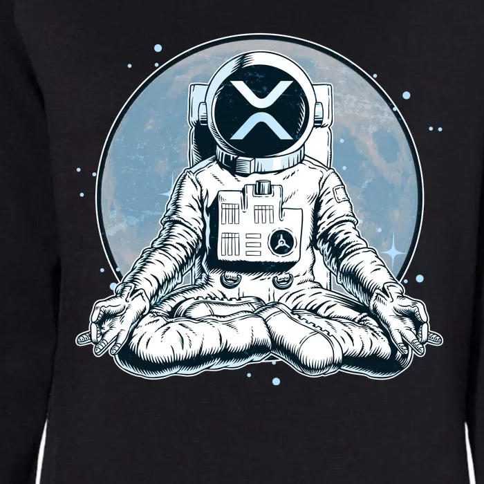 XRP Cryptocurrency Yoga Astronaut Moon Womens California Wash Sweatshirt