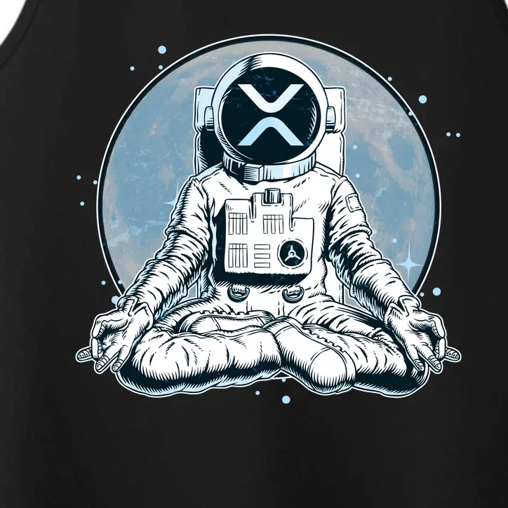 XRP Cryptocurrency Yoga Astronaut Moon Performance Tank