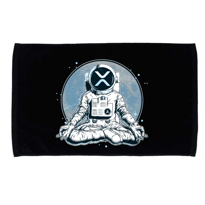 XRP Cryptocurrency Yoga Astronaut Moon Microfiber Hand Towel