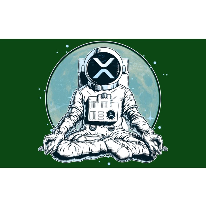 XRP Cryptocurrency Yoga Astronaut Moon Bumper Sticker