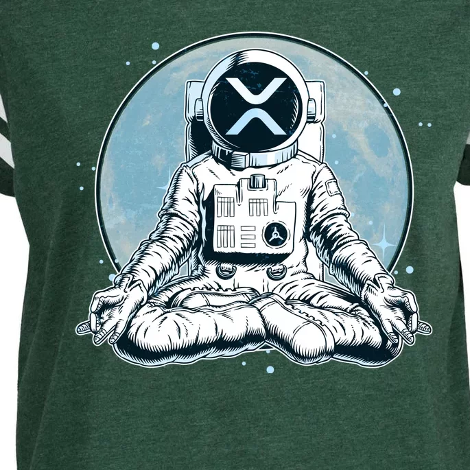 XRP Cryptocurrency Yoga Astronaut Moon Enza Ladies Jersey Football T-Shirt