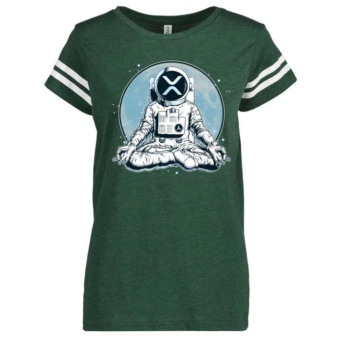 XRP Cryptocurrency Yoga Astronaut Moon Enza Ladies Jersey Football T-Shirt