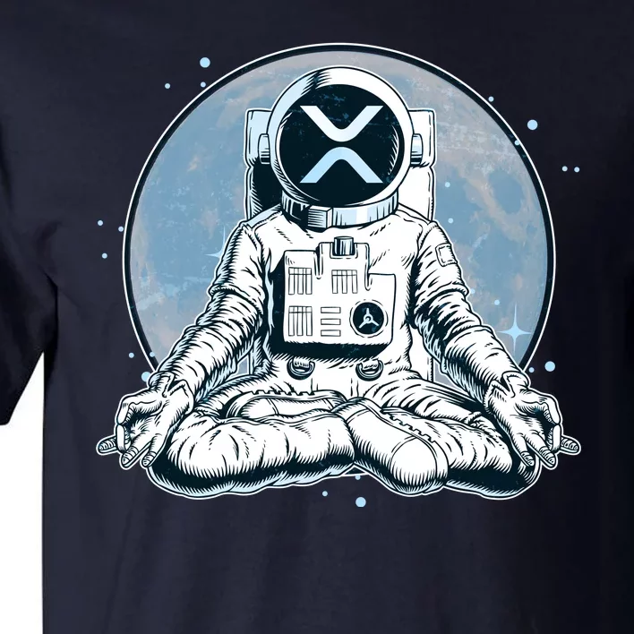 XRP Cryptocurrency Yoga Astronaut Moon Tall T-Shirt