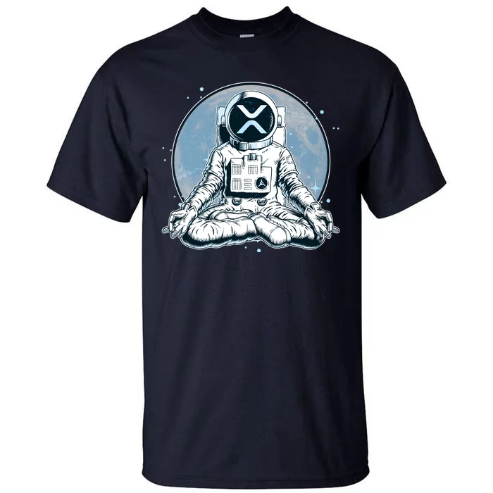 XRP Cryptocurrency Yoga Astronaut Moon Tall T-Shirt