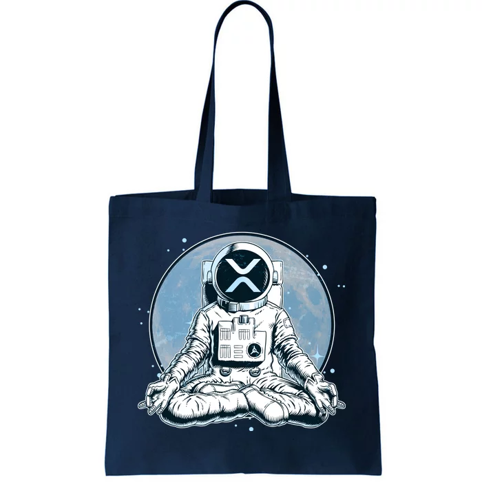 XRP Cryptocurrency Yoga Astronaut Moon Tote Bag