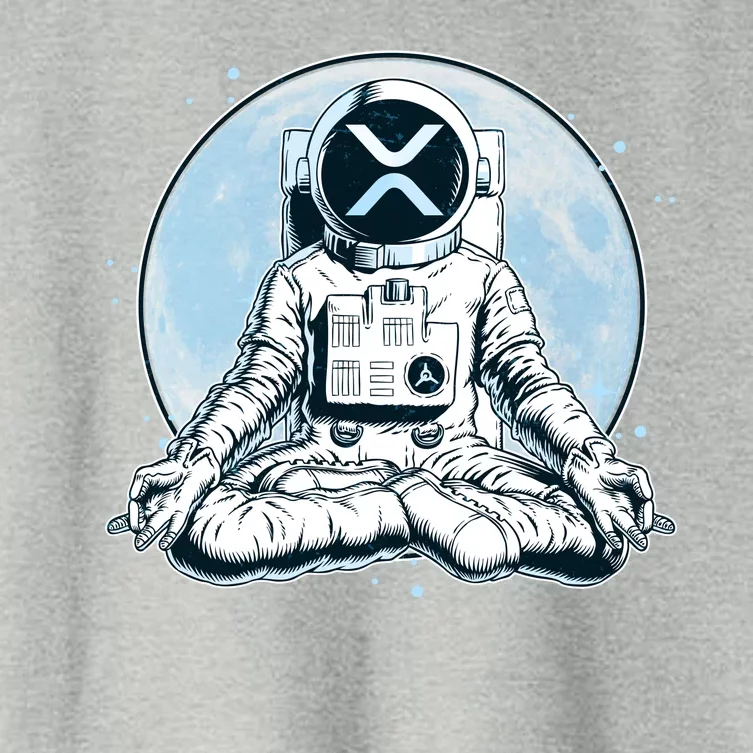 XRP Cryptocurrency Yoga Astronaut Moon Women's Crop Top Tee