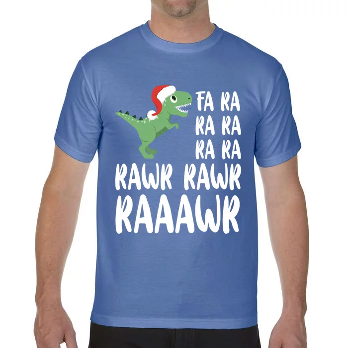 Xmas Dinosaur Funny Gift Fa Ra Ra Rawr Rawr Christmas Trex Gift Comfort Colors T-Shirt