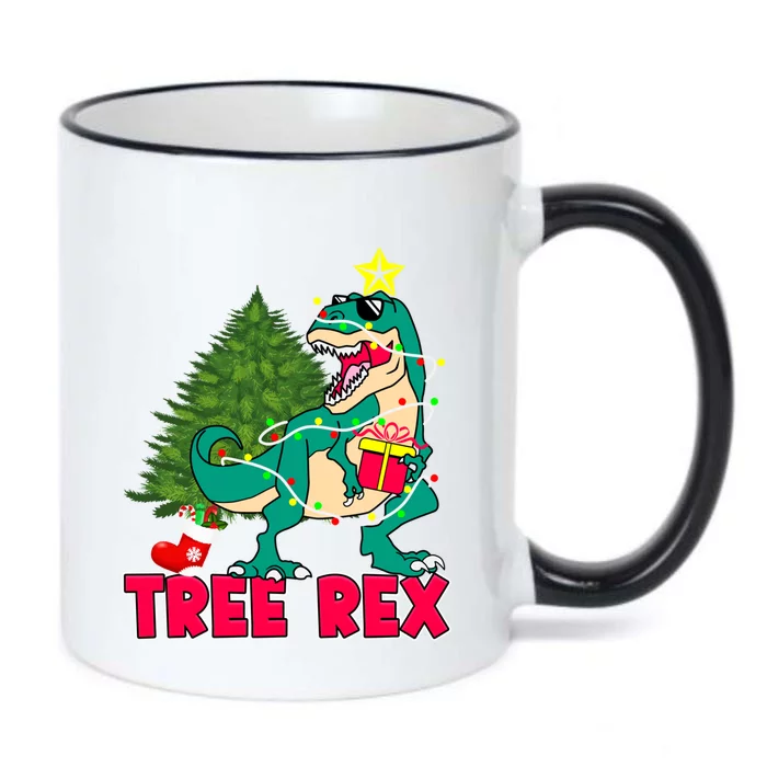 Xmas Dinosaur Merry Rexmas Trex Tree Rex Christmas Gift Black Color Changing Mug