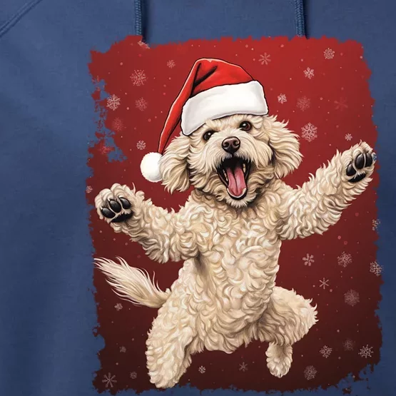 Xmas Dog Poodle Christmas Great Gift Performance Fleece Hoodie