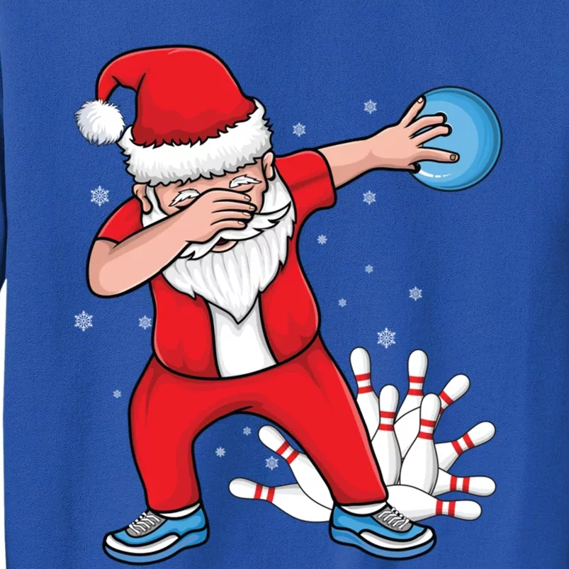 Xmas Dabbing Santa Bowling Ball And Pins Christmas Bowling Gift Tall Sweatshirt