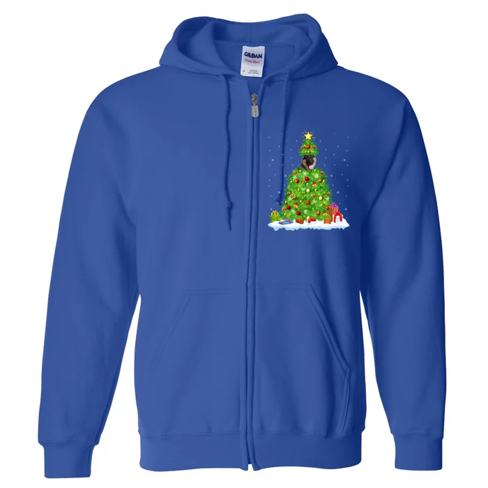 Xmas Decorations Santa Ger Shepherd Dog Christmas Tree Great Gift Full Zip Hoodie