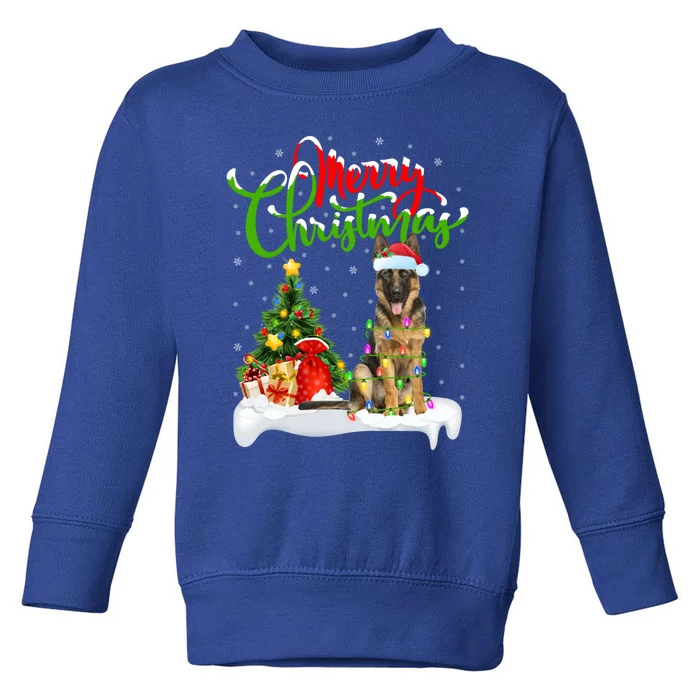 Xmas Decorations Santa Ger Shepherd Dog Christmas Gift Toddler Sweatshirt