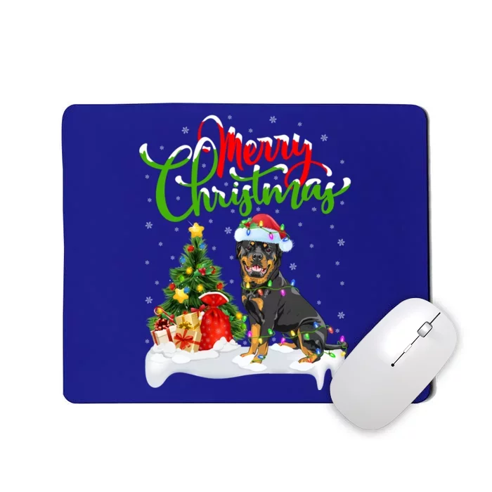 Xmas Decorations Santa Rottweiler Dog Christmas Cool Gift Mousepad