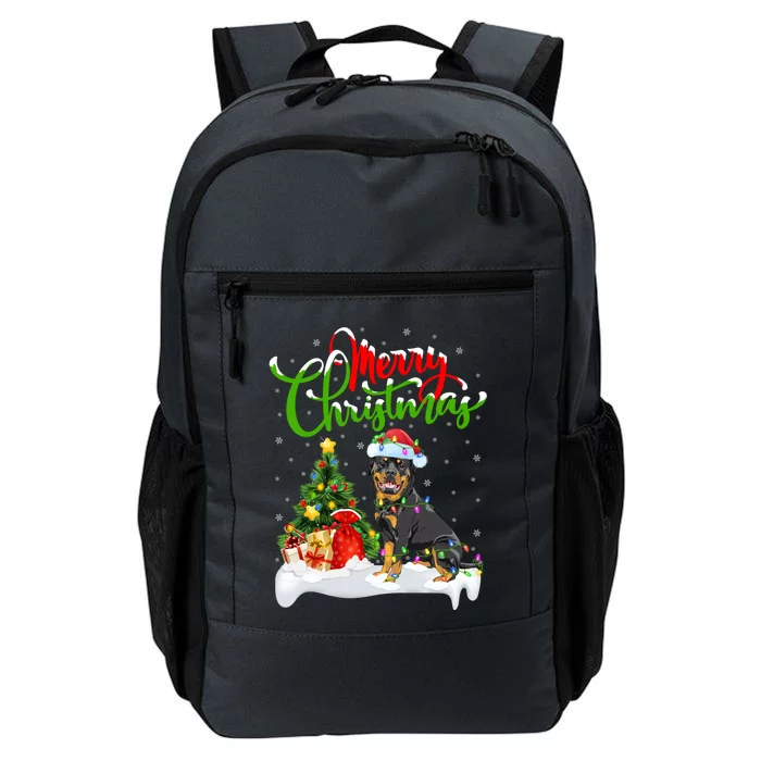 Xmas Decorations Santa Rottweiler Dog Christmas Cool Gift Daily Commute Backpack