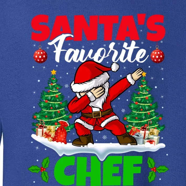 Xmas Dabbing Santas Favorite Chef Christmas Gift Toddler Sweatshirt