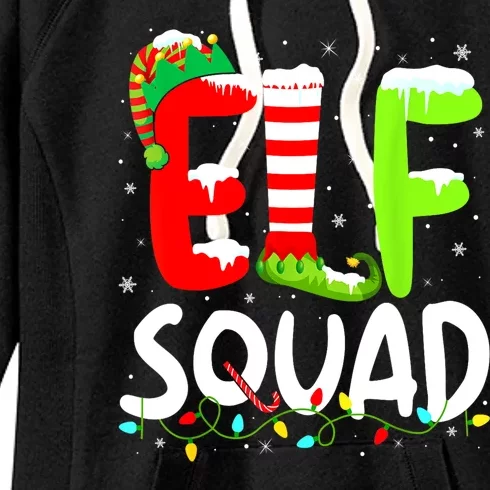 Xmas Elf Squad Elf Family Christmas Matching Pajamas Gift Women's Fleece Hoodie