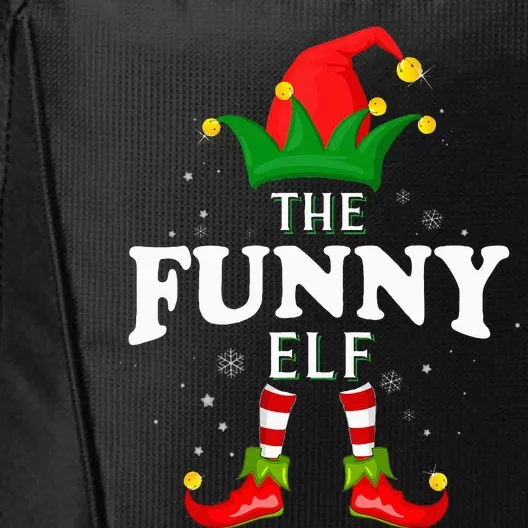 Xmas Funny Elf Family Matching Christmas Pajama City Backpack