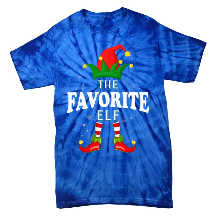 Xmas Favorite Elf Family Matching Christmas Pajama Tie-Dye T-Shirt