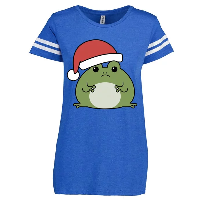 Xmas Frog Festive Holiday Frog Design Enza Ladies Jersey Football T-Shirt