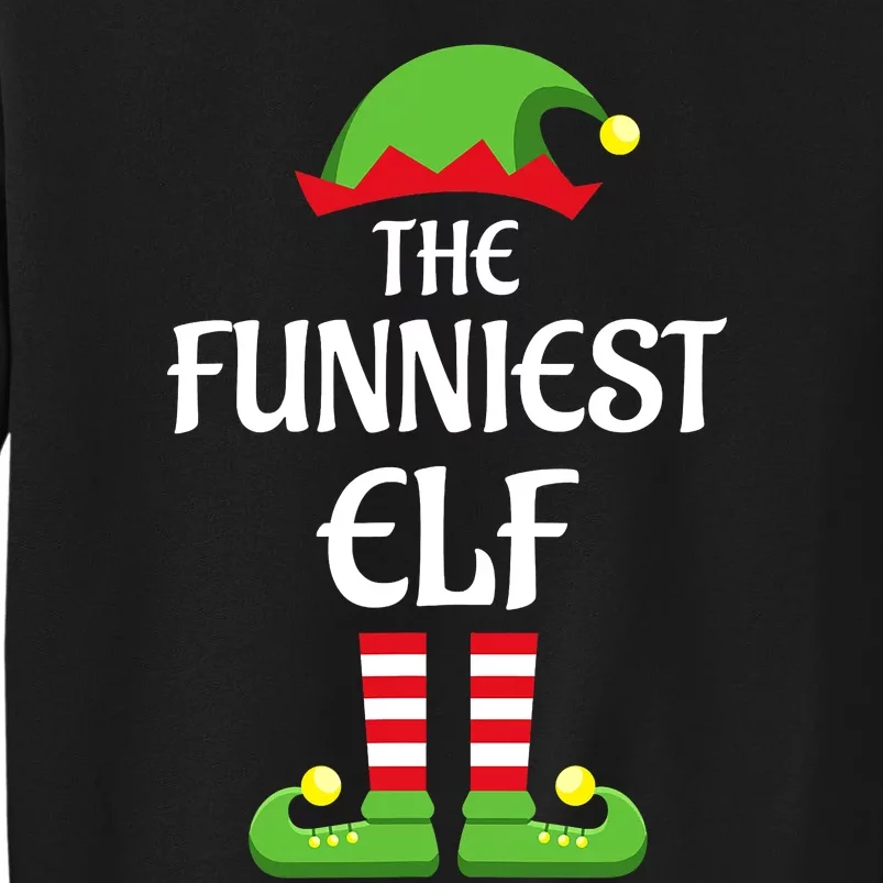 Xmas Family Matching Funny I'm The Funniest Elf Christmas Sweatshirt