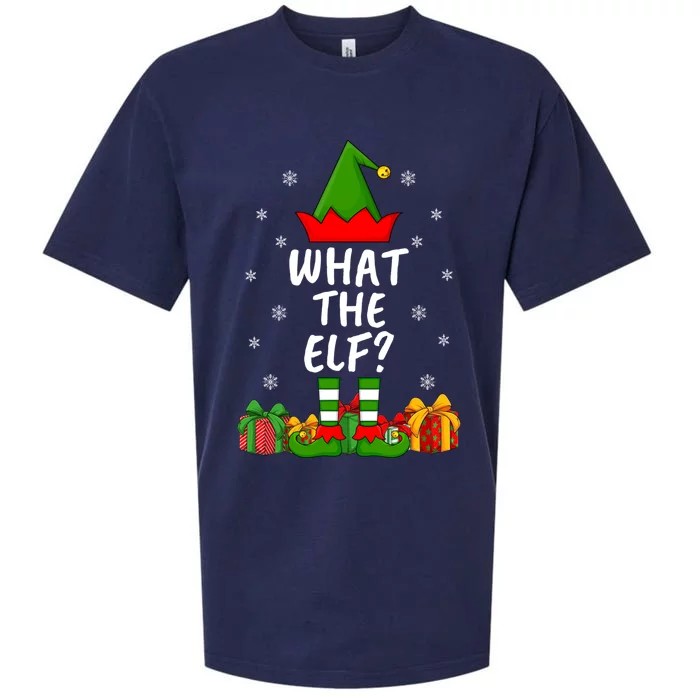 Xmas Family Matching Funny What The Elf Christmas Cute Gift Sueded Cloud Jersey T-Shirt