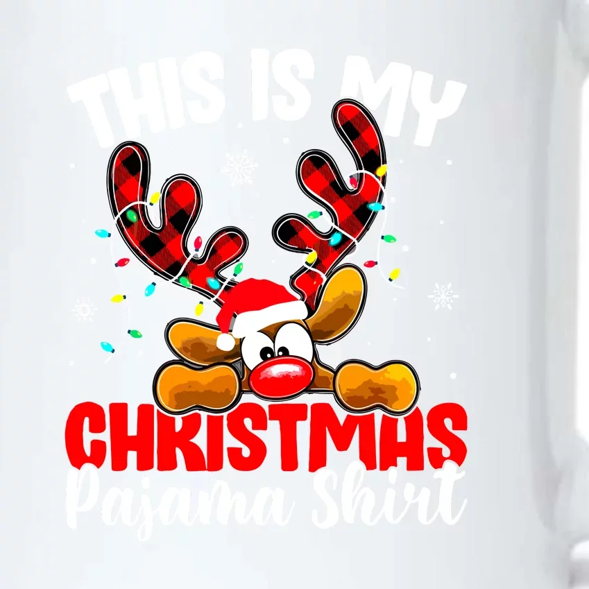 Xmas Family Plaid Reindeer This Is My Christmas Pajamas Gift Black Color Changing Mug