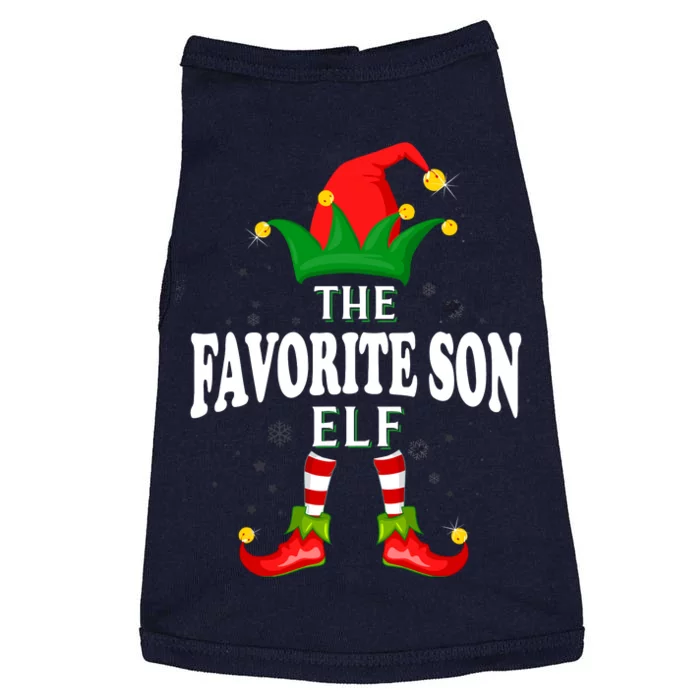 Xmas Favorite Son Elf Family Matching Christmas Pajama Doggie Tank