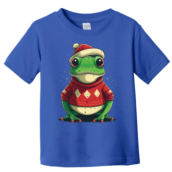 Xmas Frog Santa On Christmas Frog Toddler T-Shirt