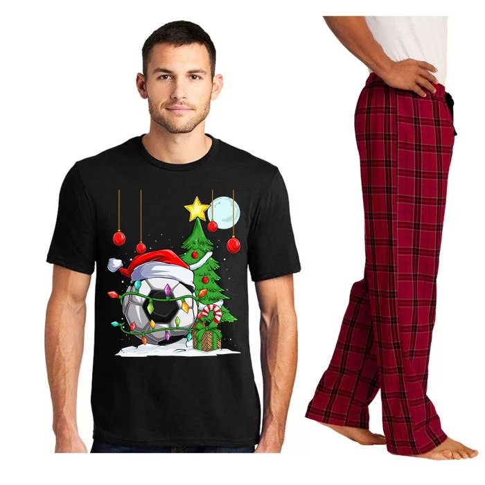 Xmas Football Sports Tree Lights Winter Happy Christmas Gift Pajama Set