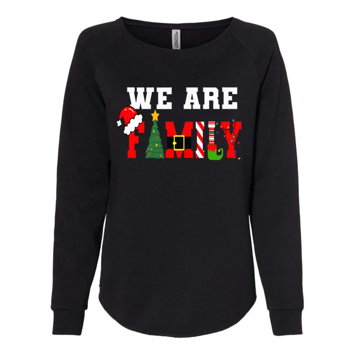 Xmas Family We Are Family Pajamas Matching Womens California Wash Sweatshirt