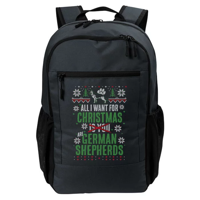 Xgiftmas Gift All I Want For Christmas Are Ger Shepherds Gift Daily Commute Backpack