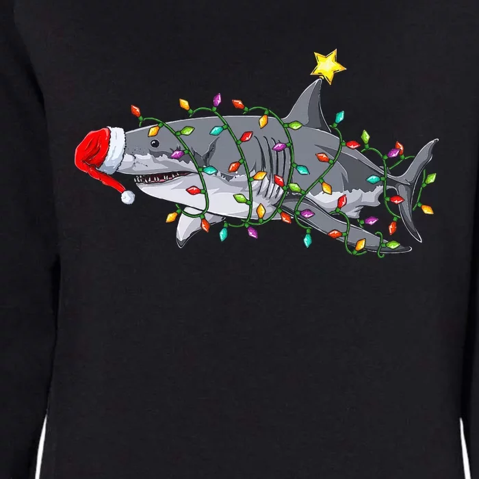 Xmas Graphic Christmas Shark Funny Sharks Christmas Womens California Wash Sweatshirt