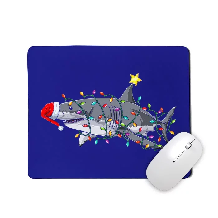 Xmas Graphic Christmas Shark Funny Sharks Christmas Mousepad