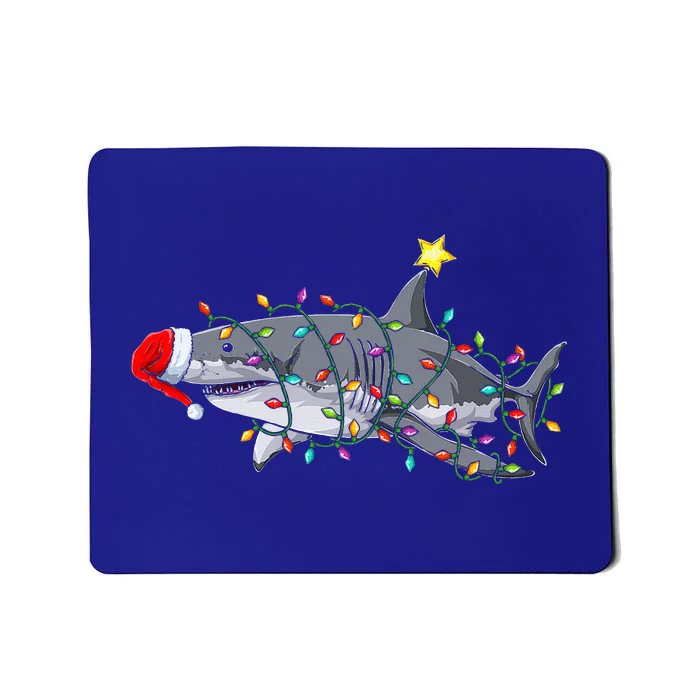 Xmas Graphic Christmas Shark Funny Sharks Christmas Mousepad