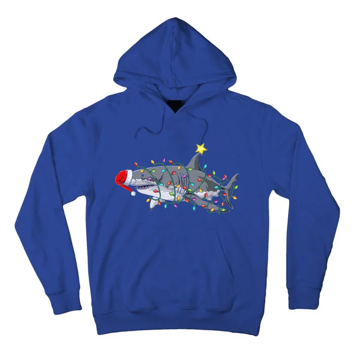 Xmas Graphic Christmas Shark Funny Sharks Christmas Tall Hoodie