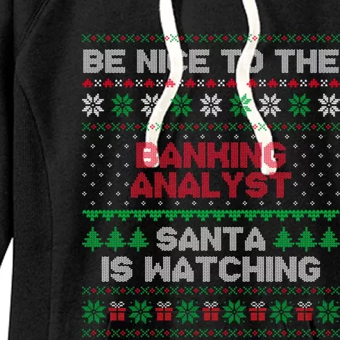 Xmas Gift For Banking Analyst Banking Analyst Ugly Sweater Gift Women's Fleece Hoodie