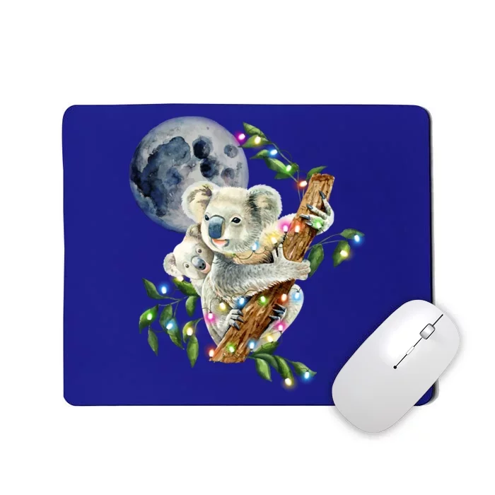 Xfunny Giftmas Lights Wild Animal Baby Koala With Mom Moon Koala Gift Mousepad