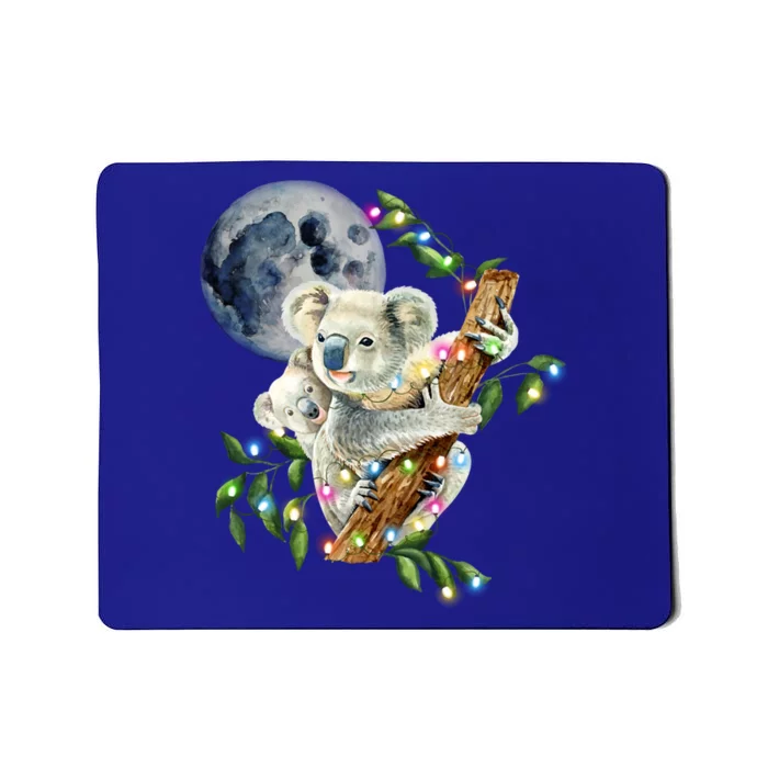 Xfunny Giftmas Lights Wild Animal Baby Koala With Mom Moon Koala Gift Mousepad