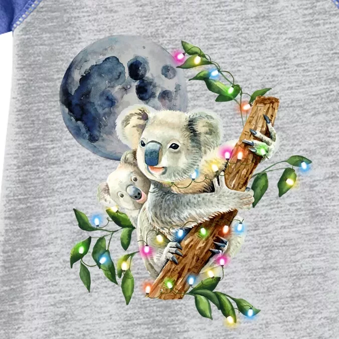 Xfunny Giftmas Lights Wild Animal Baby Koala With Mom Moon Koala Gift Infant Baby Jersey Bodysuit