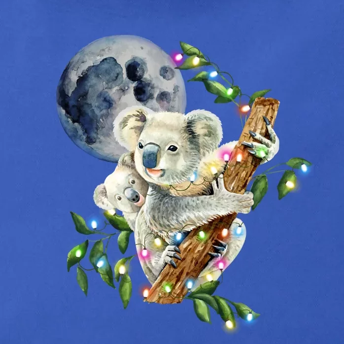 Xfunny Giftmas Lights Wild Animal Baby Koala With Mom Moon Koala Gift Zip Tote Bag