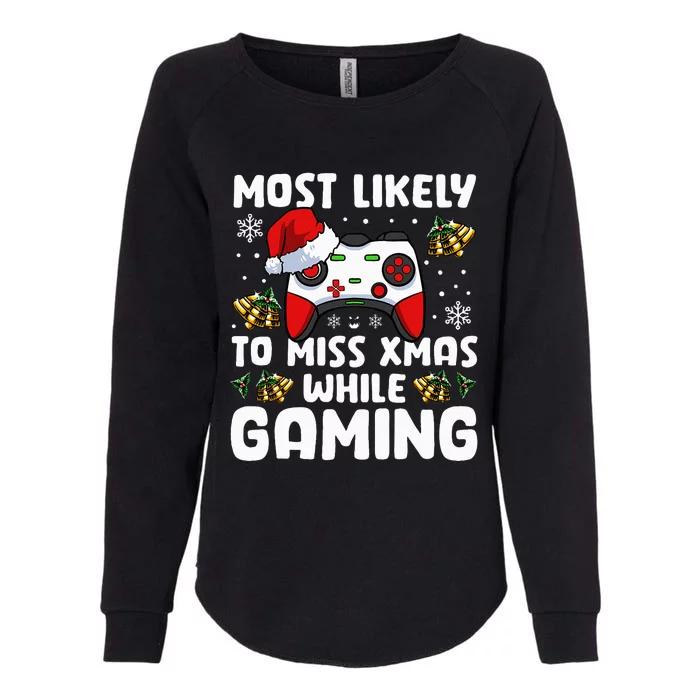 Xmas Gaming Pajama Set Don't Miss Out on Christmas Fun! Womens California Wash Sweatshirt