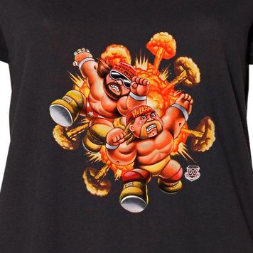 X Garbage Pail Kids The Mega Powers Wrestler Cute Women's Plus Size T-Shirt