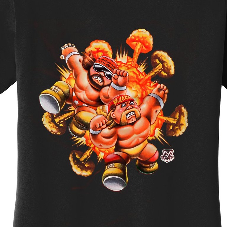 X Garbage Pail Kids The Mega Powers Wrestler Cute Women's T-Shirt