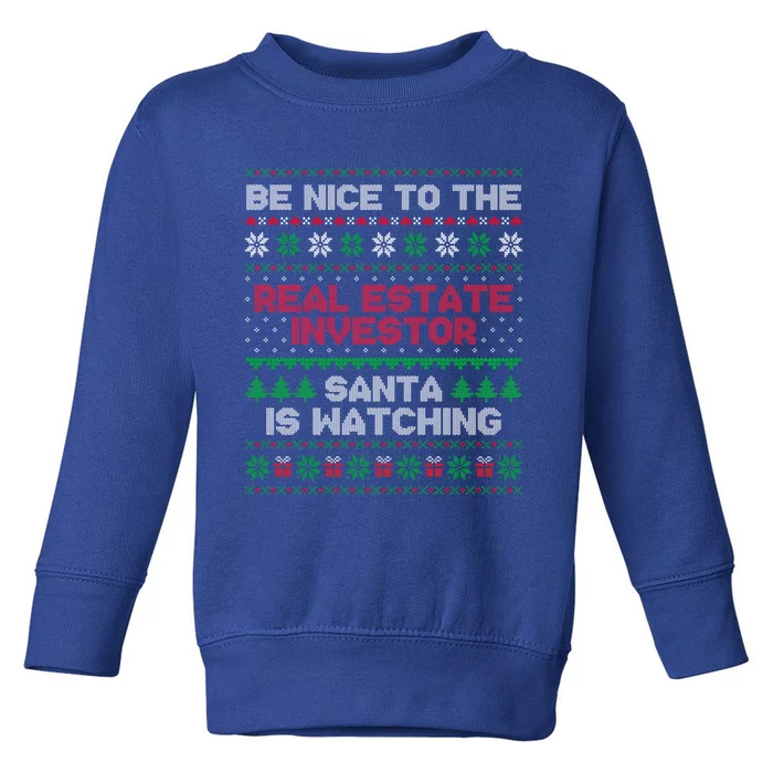 Xmas Gift Real Estate Investor Ugly Sweater Gift Toddler Sweatshirt