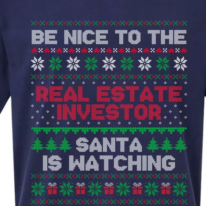 Xmas Gift Real Estate Investor Ugly Sweater Gift Sueded Cloud Jersey T-Shirt