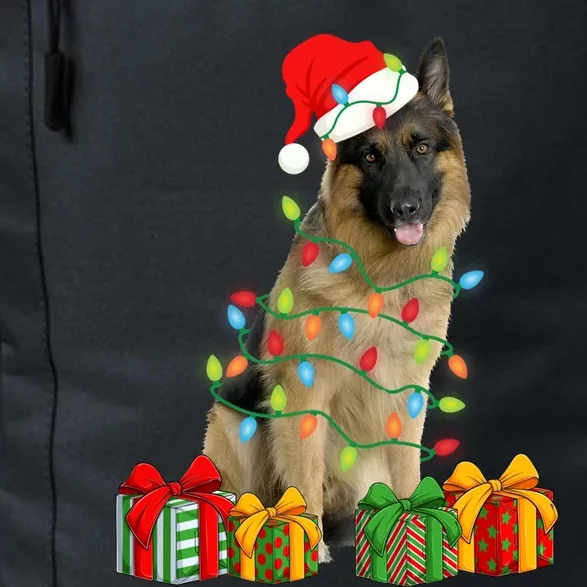 Xmas Ger Shepherd Dog Christmas Lights Puppy Lover Great Gift Daily Commute Backpack