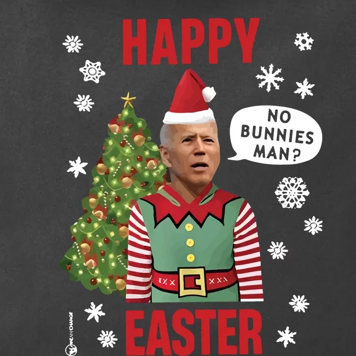 Xmas Happy Easter No Bunnies Man Funny Joe Biden Zip Tote Bag